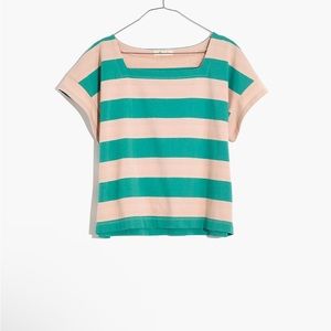 24hr sale✨Madewell Knit Square-Neck Top in Stripe